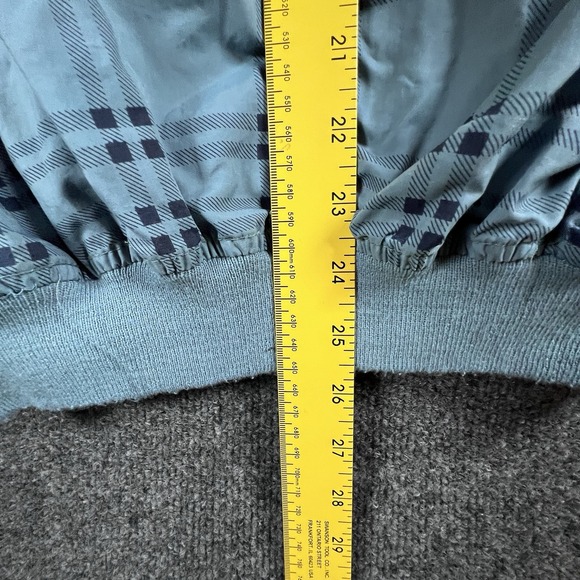 Vintage Catalina Blue Plaid Nylon‎ Windbreaker Pullover Blue Men's XL Golf 90s - Picture 8 of 16